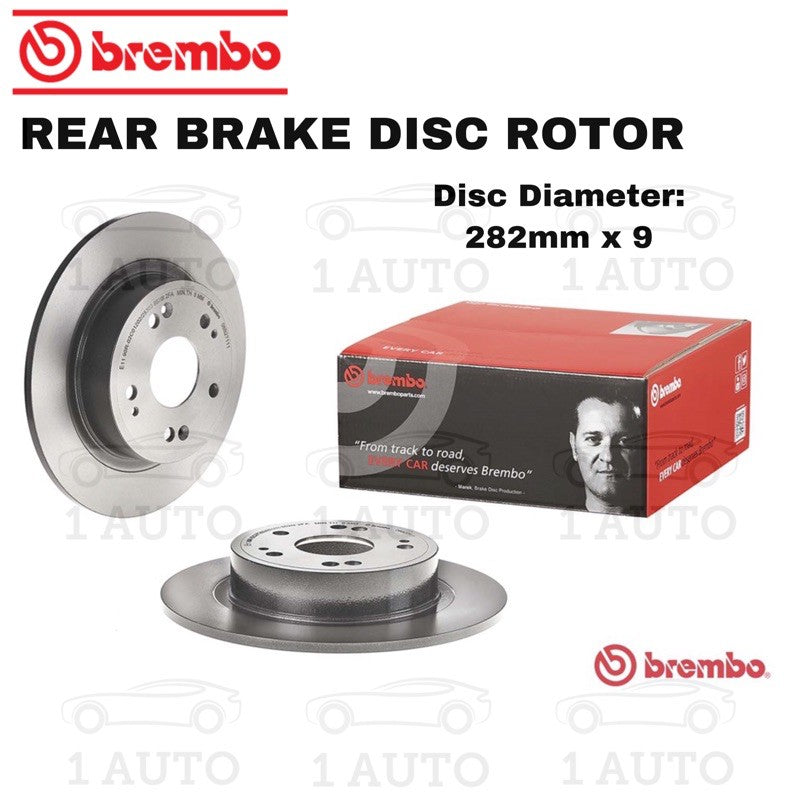 GENUINE BREMBO REAR BRAKE DISC ROTOR HRV HR-V RU5 1.8 i-VTEC