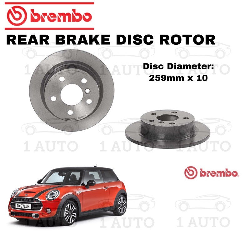 GENUINE BREMBO REAR BRAKE DISC ROTOR MINI COOPER COOPER S F55 F56 1.5 2.0