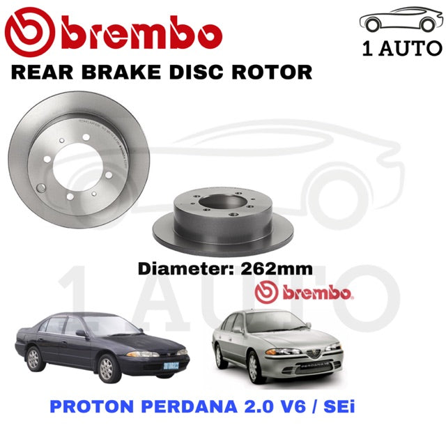 GENUINE BREMBO REAR BELAKANG BRAKE DISC ROTOR PROTON PERDANA 2.0 V6 SEi