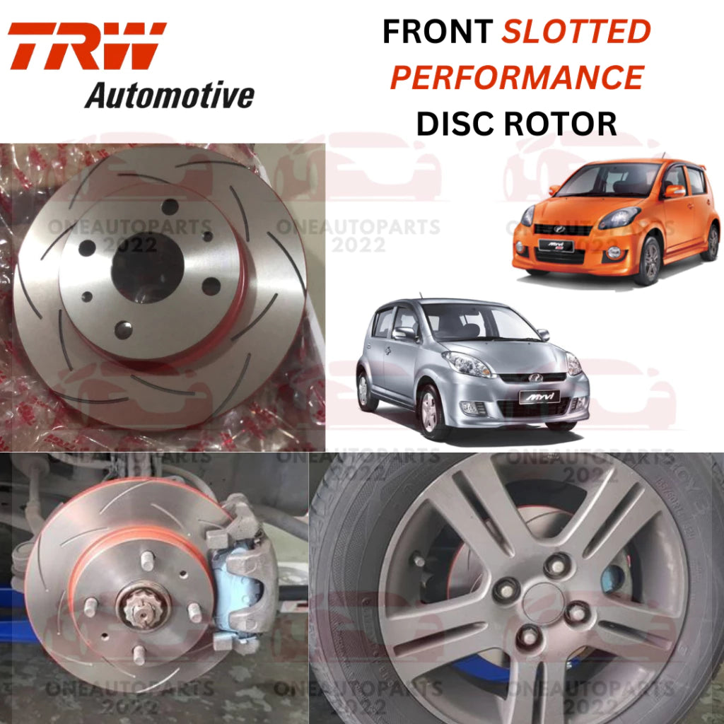 (PROMO!!) TRW XPS FRONT SLOTTED PERFORMANCE DISC ROTOR PERODUA MYVI 1.0 1.3 (2005-2010) DAIHATSU MOVE L9