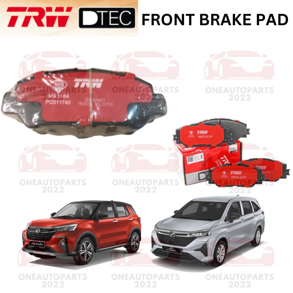 TRW DTEC PREMIUM FRONT BRAKE PAD PERODUA ATIVA 1.0 ALZA (2022-on) 1.5