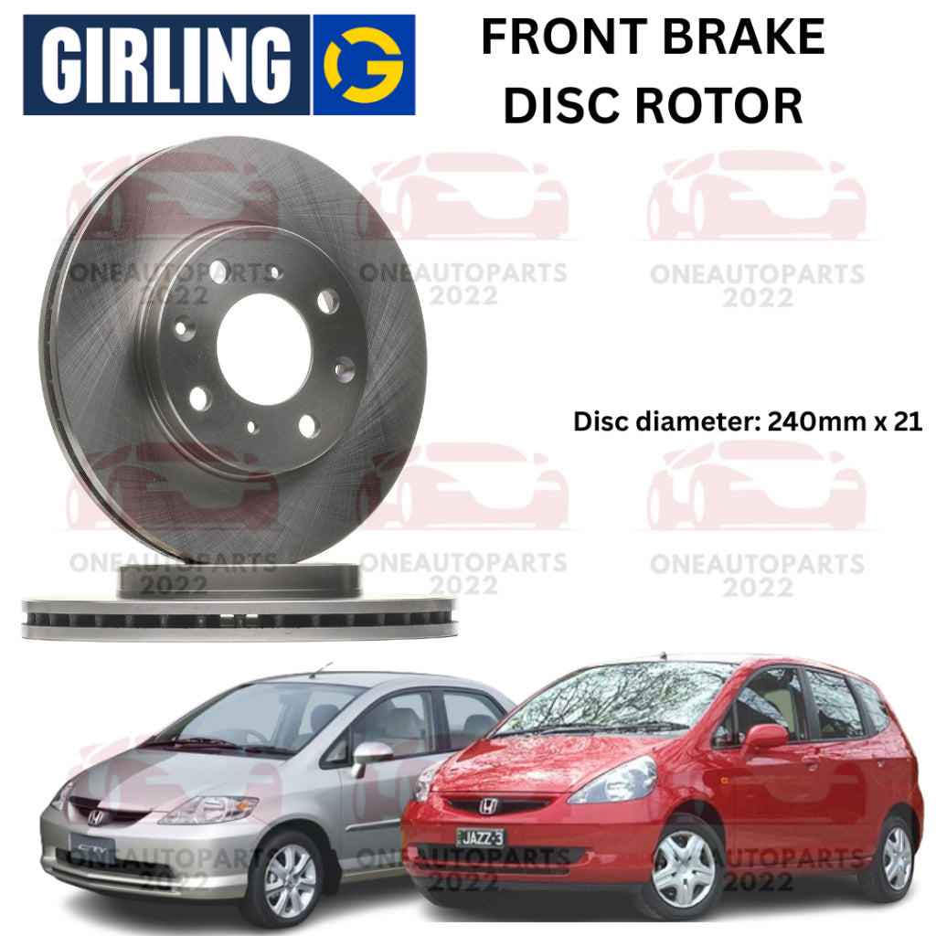 GIRLING FRONT BRAKE DISC ROTOR HONDA CITY GD8 SEL JAZZ SAA GD1 GD3 1.4 1.5iDSi VTEC