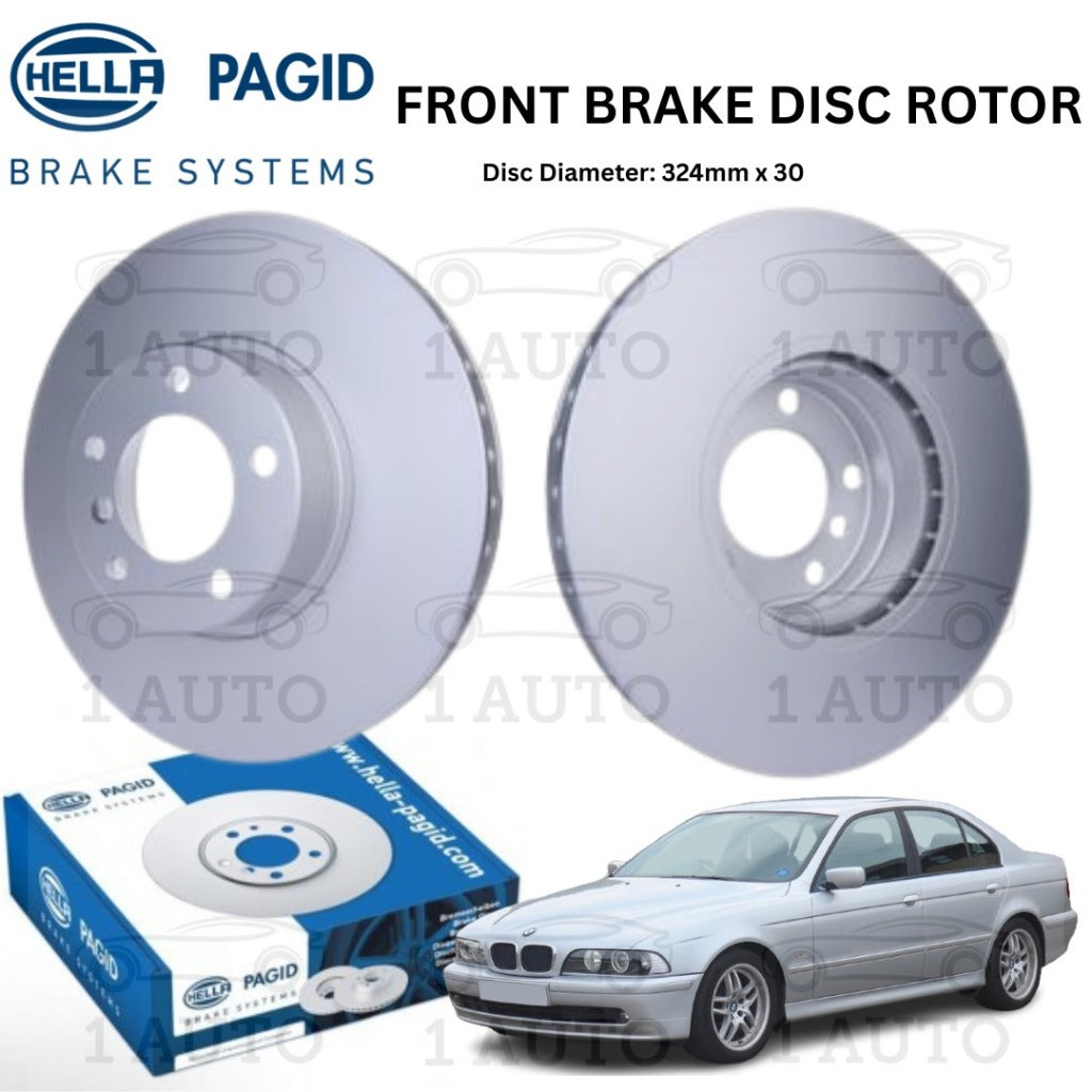 HELLA PAGID GERMANY FRONT DEPAN BRAKE DISC ROTOR BMW E39 530i (324mm)