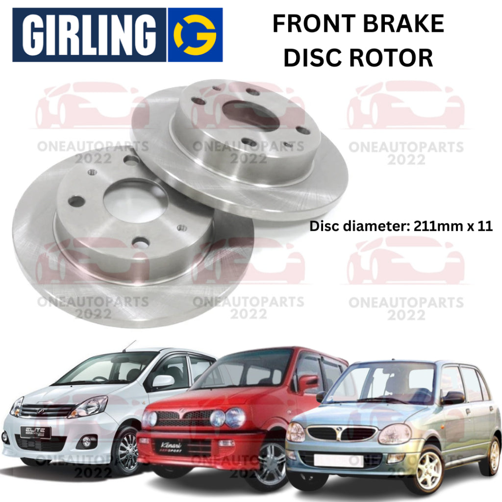 GIRLING FRONT BRAKE DISC ROTOR PERODUA KELISA KENARI VIVA 660 850 1.0