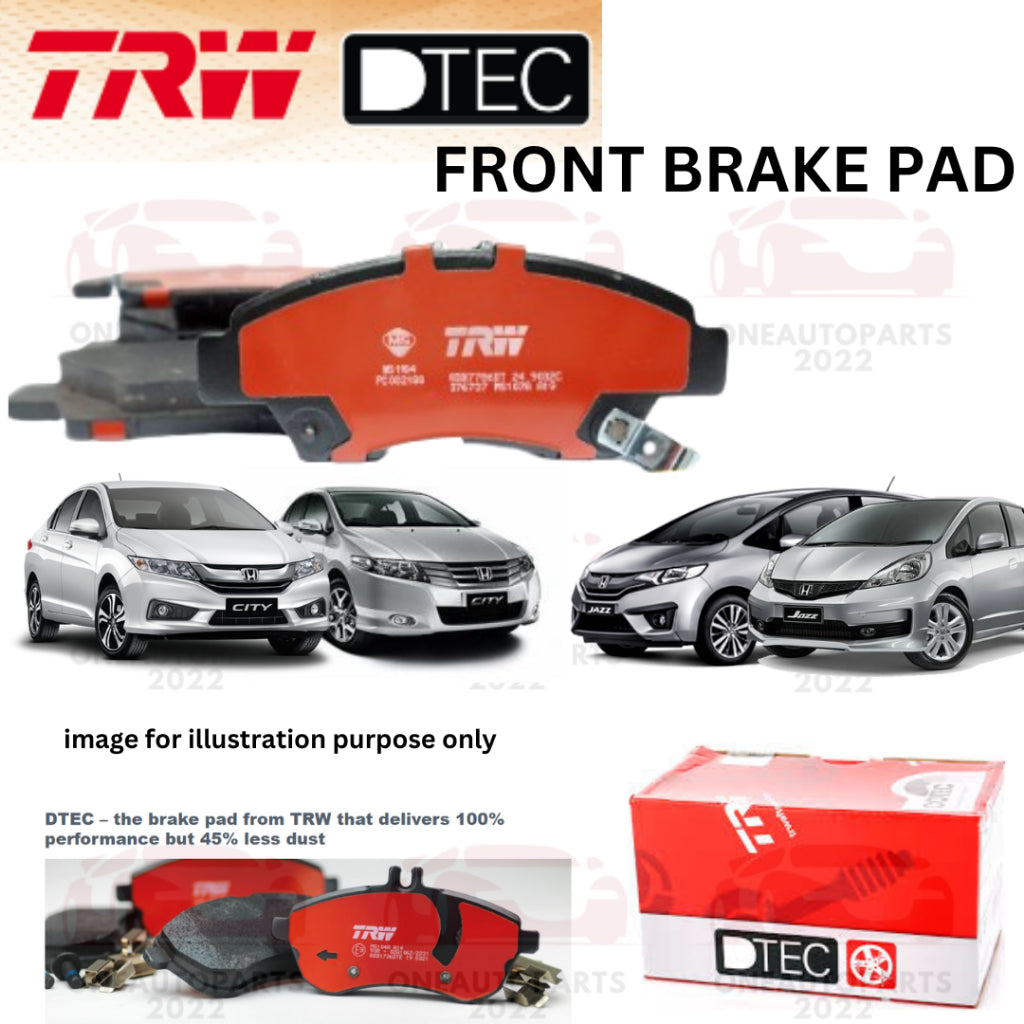 TRW DTEC PREMIUM FRONT BRAKE PAD HONDA CITY TMO GM2 GM7 T9A GM6 JAZZ GE GK5 1.5 GP5 HYBRID