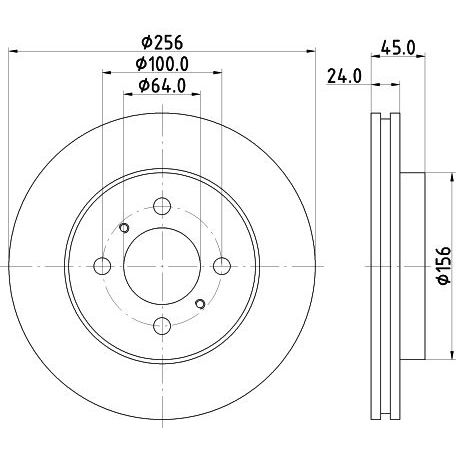 GIRLING FRONT BRAKE DISC ROTOR (DEPAN) PROTON WIRA SATRIA 1.6XLi 1.8 1.8 GTi LANCER CS3A 1.6 GLX