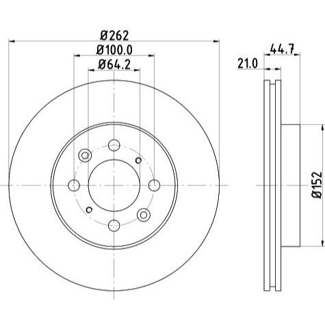 GIRLING FRONT DEPAN BRAKE DISC ROTOR HONDA CITY TMO JAZZ GE8 GP1 FREED 1.5 INSIGHT 1.3 IMA