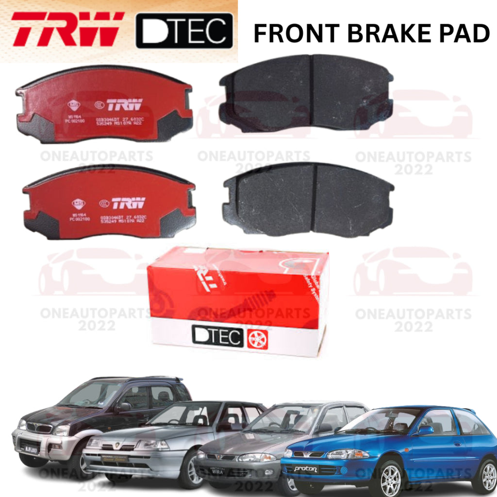 TRW DTEC PREMIUM FRONT BRAKE PAD PROTON WIRA SATRIA 1.3 1.5 SAGA ISWARA LMST LMSS 12V KEMBARA