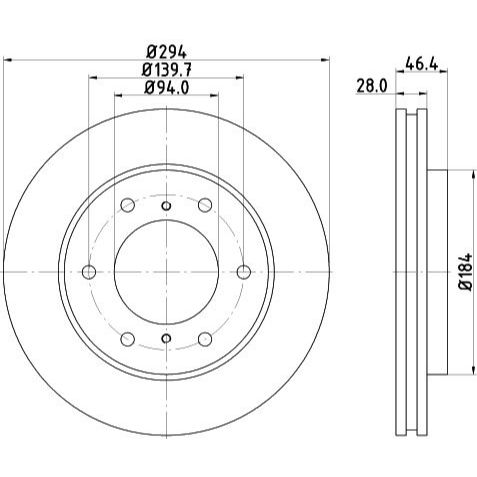 GIRLING FRONT DEPAN BRAKE DISC ROTOR MITSUBISHI TRITON KB4T 2.5 4WD PAJERO SPORT KG4W KH4W 2WD 4WD