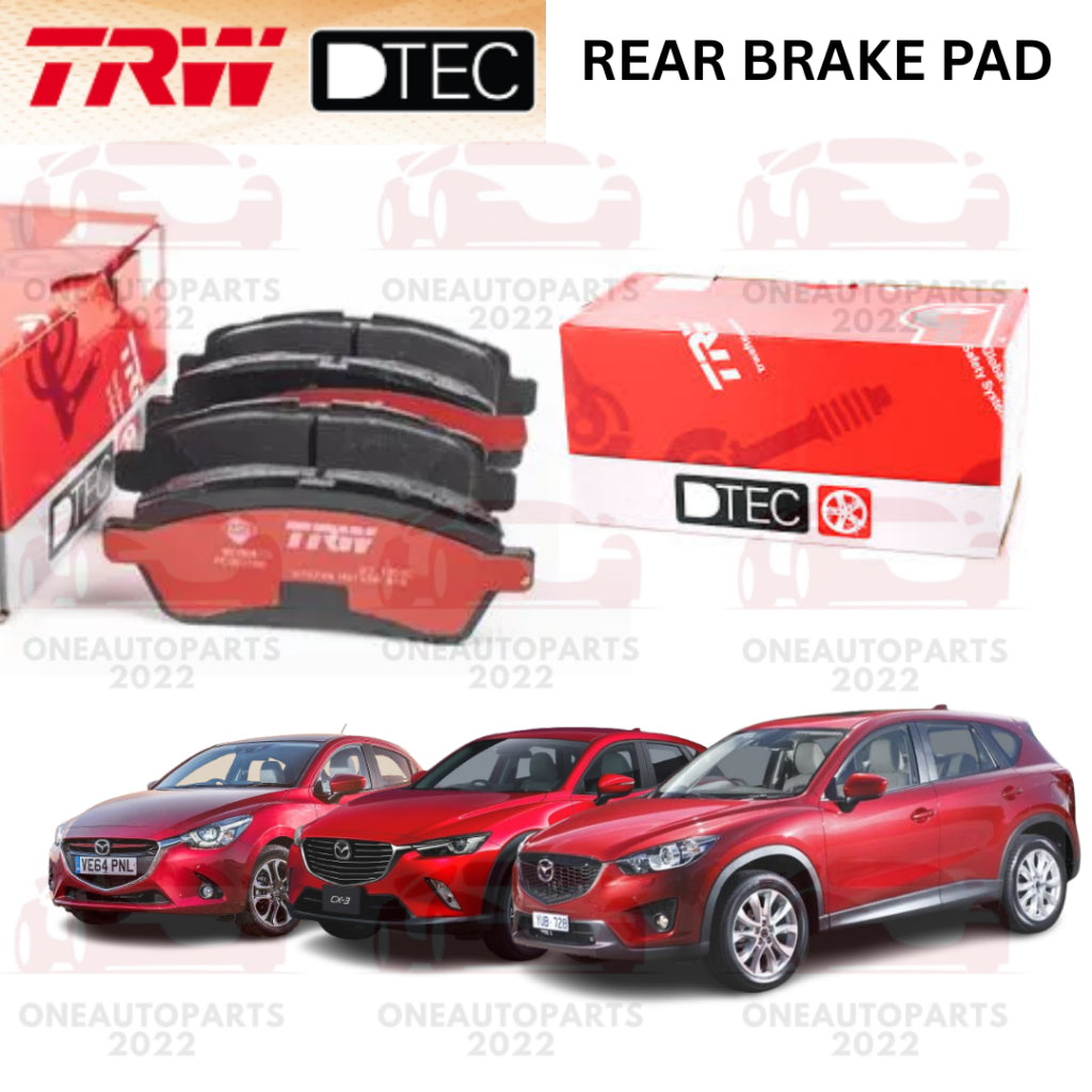 TRW DTEC REAR BRAKE PAD MAZDA 2 DJ DL 1.5 SKYACTIV CX-3 CX3 CX5 CX-5 (2012-2015)