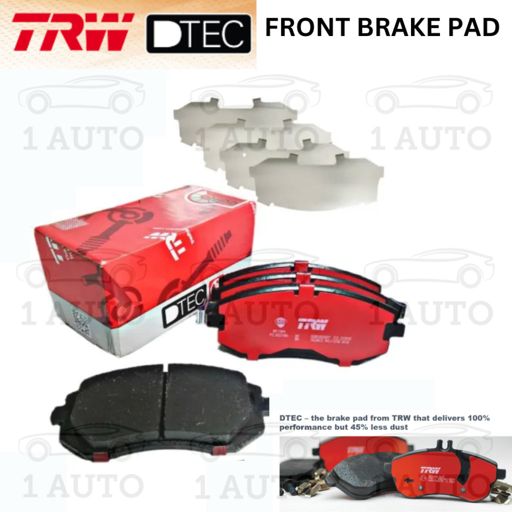 TRW DTEC FRONT PREMIUM BRAKE PAD SUBARU XV 2.0 GP7 FORESTER SH SJ 2.0 BR-Z TOYOTA GT86 IMPREZA GH8