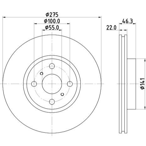 GIRLING FRONT BRAKE DISC ROTOR TOYOTA VIOS YARIS NCP91 NCP93 1.5 G/S/TRD NCP150 NSP151 1.5 G/TRD