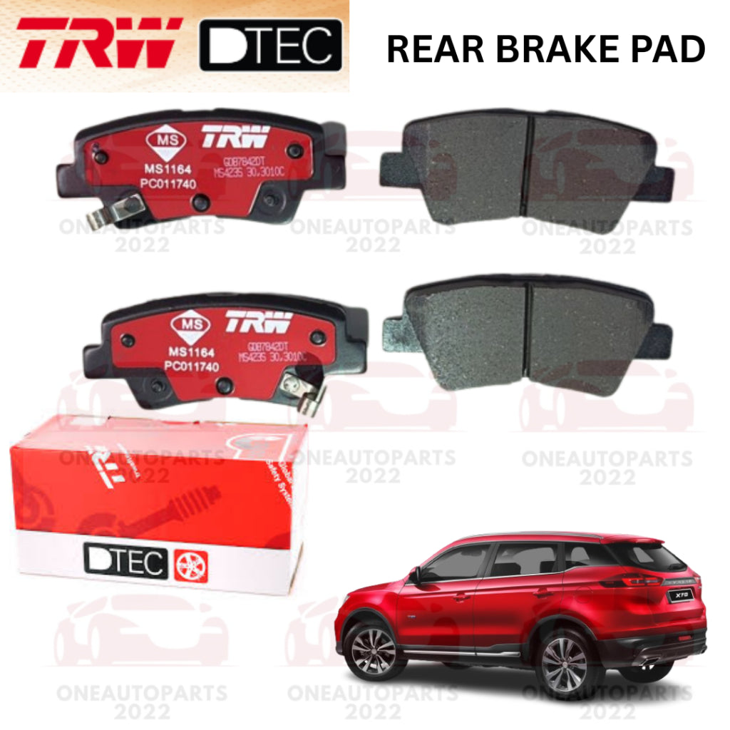 TRW DTEC PREMIUM REAR BRAKE PAD PROTON X70 1.8 TGDi