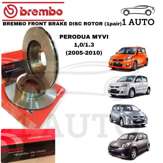 (PROMO!!!!) BREMBO FRONT BRAKE DISC ROTOR MYVI 1.0/1.3 (2005-2010) MOVE L9 1 pair