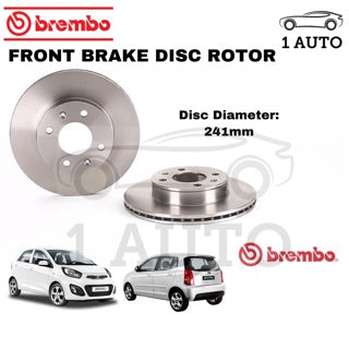 GENUINE BREMBO FRONT BRAKE DISC ROTOR KIA PICANTO TA 1.25 NAZA SURIA KIA PICANTO BA 1.1