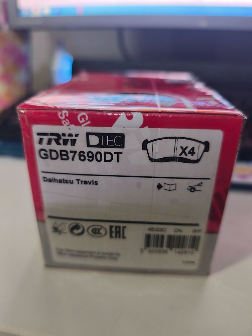 TRW DTEC PREMIUM FRONT BRAKE PAD PERODUA MYVI 1.0 1.3 (2005-2010)TOYOTA bB QCN21 1.5 SUZUKI ALTO 1.0