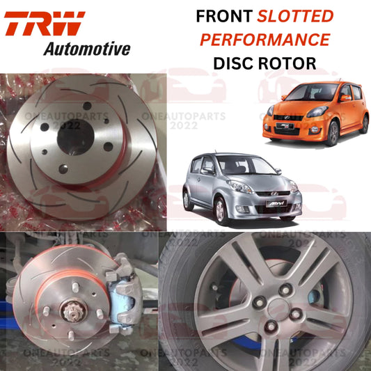 (PROMO!!) TRW XPS FRONT SLOTTED PERFORMANCE DISC ROTOR PERODUA MYVI 1.0 1.3 (2005-2010) DAIHATSU MOVE L9