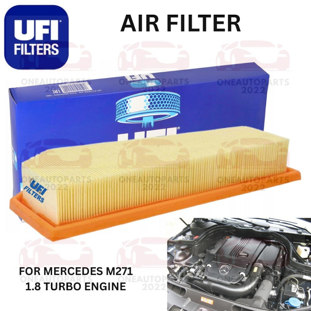 UFI ITALY ENGINE AIR FILTER MERCEDES BENZ M271 CGI 1.8 TURBO W204 C204 W212 C207 SLK R172