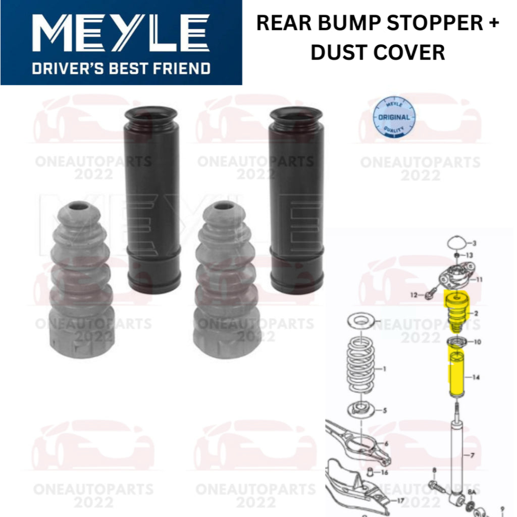 MEYLE GERMANY REAR BUMP STOPPER + DUST COVER KIT VW JETTA 1.4 GOLF MK6 1.4 2.0