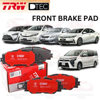 TRW DTEC PREMIUM FRONT BRAKE PAD TOYOTA COROLLA ALTIS 1.6 1.8 2.0 (2008-2018) WISH ZGE20 VOXY ZRR80 SIENTA NSP170