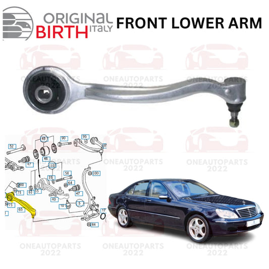 ORIGINAL BIRTH ITALY FRONT LOWER ARM MERCEDES BENZ W220