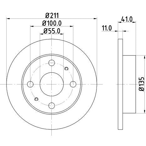 GIRLING FRONT BRAKE DISC ROTOR PERODUA KELISA KENARI VIVA 660 850 1.0