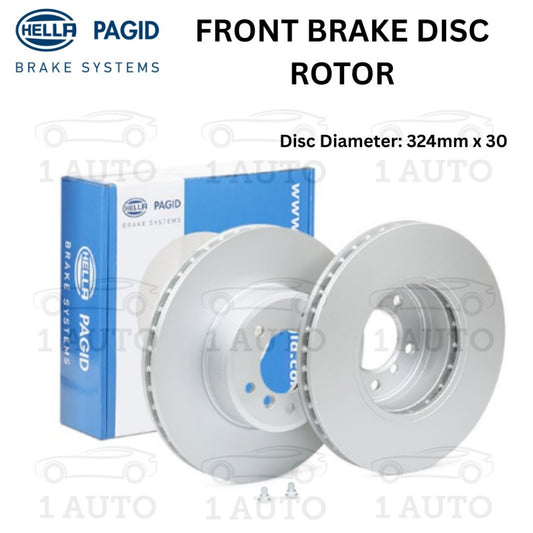 HELLA PAGID GERMANY FRONT DEPAN BRAKE DISC ROTOR 324mm type BMW E60 520i 520d 530d E63 E64 630i