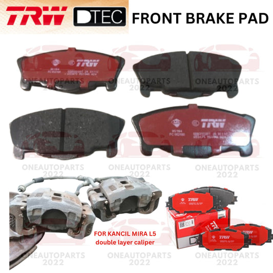 TRW DTEC PREMUM FRONT BRAKE PAD KANCIL MIRA L5 TURBO DOUBLE LAYER