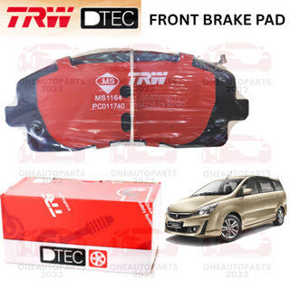 TRW DTEC PREMIUM FRONT BRAKE PAD PROTON EXORA 1.6 CFE TURBO