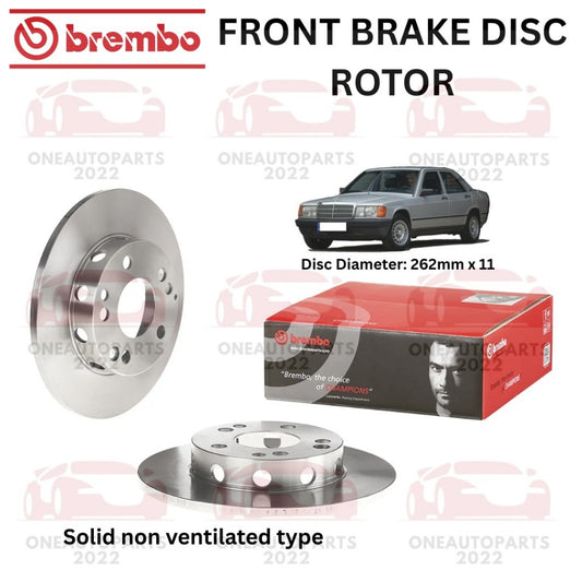 GENUINE BREMBO FRONT DEPAN BRAKE DISC ROTOR MERCEDES BENZ W201 E190E 1.8 2.0
