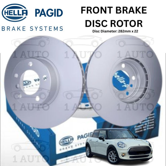 HELLA PAGID FRONT DEPAN BRAKE DISC ROTOR MINI COOPER F55 F56 1.5 B38 (282mm)