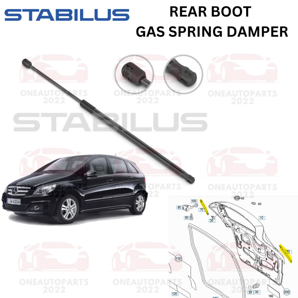 STABILUS GERMANY REAR BOOT GAS SPRING DAMPER MERCEDES BENZ W245 B170 B180 B200T