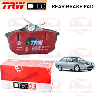TRW DTEC PREMIUM REAR BRAKE PAD PROTON WAJA 1.6 1.8 VOLVO S40 V40 1.9 LPT