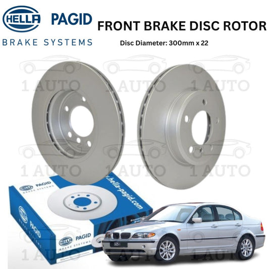 HELLA PAGID GERMANY FRONT DEPAN BRAKE DISC ROTOR BMW E46 325i 320d E85 3.0i (300mm)