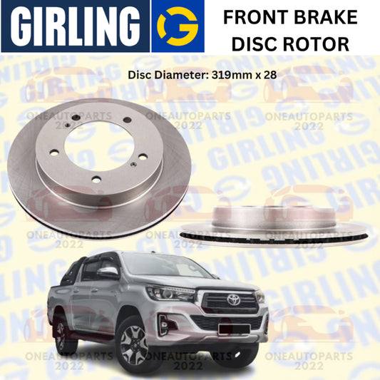 GIRLING FRONT BRAKE DISC ROTOR TOYOTA HILUX REVO GUN125 2.4 GUN126 2.8 GUN135