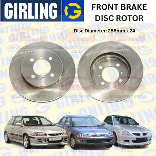 GIRLING FRONT BRAKE DISC ROTOR (DEPAN) PROTON WIRA SATRIA 1.6XLi 1.8 1.8 GTi LANCER CS3A 1.6 GLX