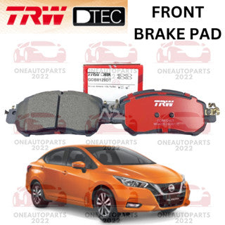 TRW DTEC PREMIUM FRONT BRAKE PAD NISSAN ALMERA N18 1.0 TURBO (2020-on)