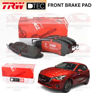 TRW DTEC PREMIUM FRONT BRAKE PAD MAZDA 2 DL DJ 1.5 SKYACTIV
