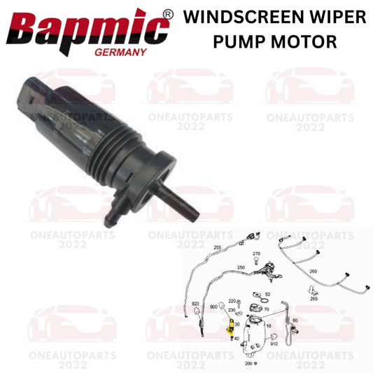 BAPMIC GERMANY WINDSCREEN WASHER PUMP MOTOR MERCEDES BENZ CLA C117 C118 A CLASS SEDAN V177 W222
