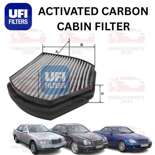 UFI FILTER ITALY ACTIVATED CARBON CABIN FILTER MERCEDES BENZ W202 W210 CLK C208 SLK R170