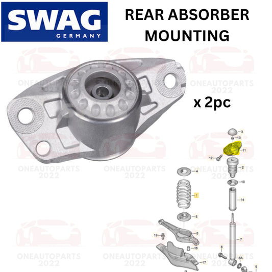 SWAG REAR SHOCK ABSORBER MOUNTING AUDI TT (8J3) 2.0 Q3 (8UB) 1.4TFSI 2.0 TFSI