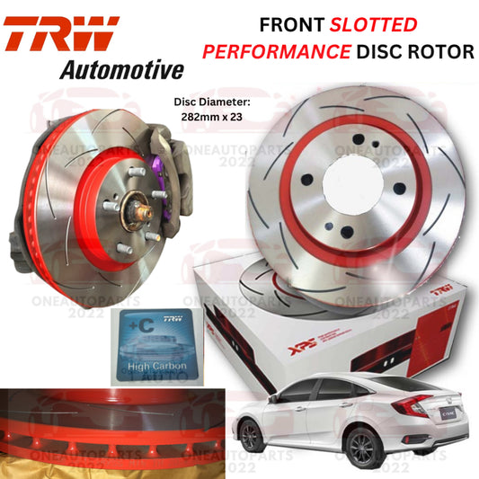 TRW XPS FRONT SLOTTED PERFORMANCE DISC ROTOR HONDA CIVIC FC FC1 1.5 TURBO FC6 1.8 iVTEC