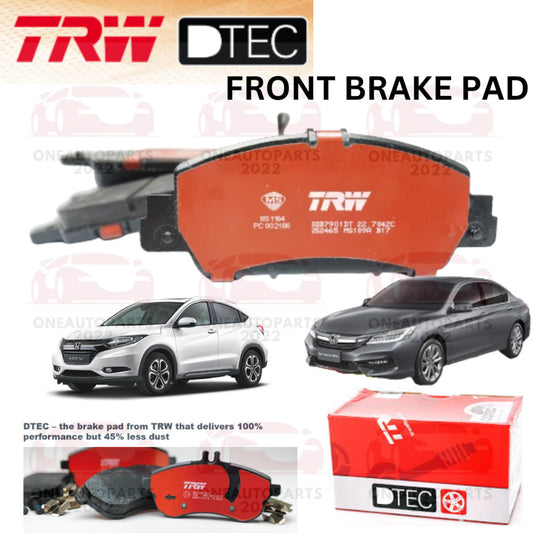 TRW DTEC PREMUM FRONT BRAKE PAD HONDA HR-V HRV RU5 1.8 iVTEC ACCORD T2A CR1 2.0 CR2 2.4